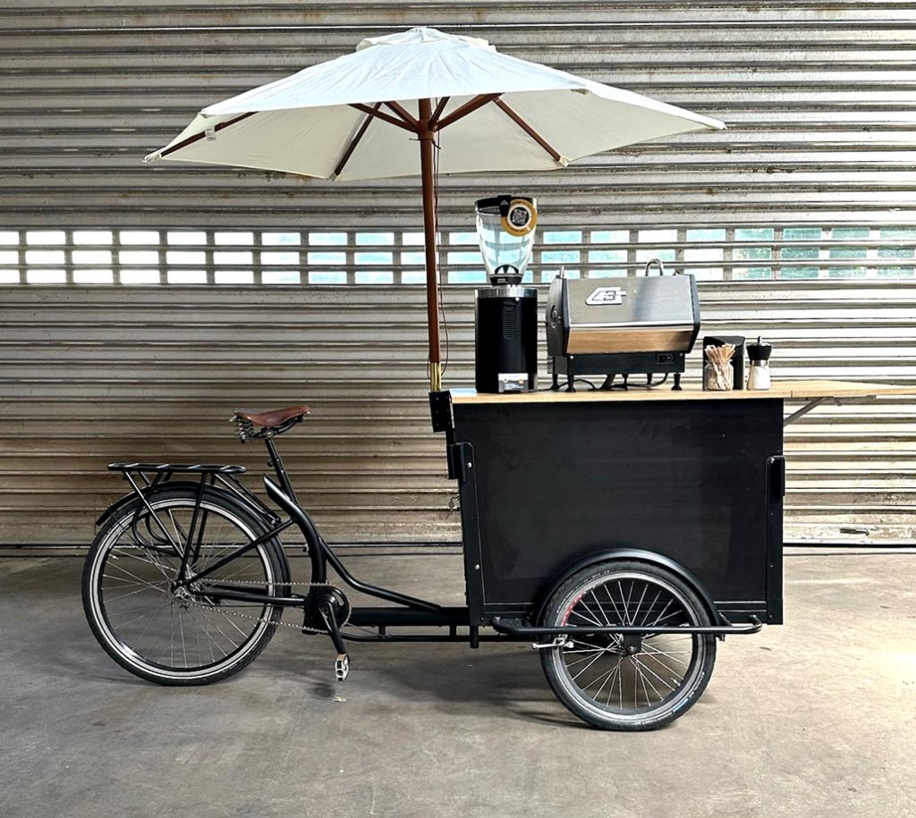 barista2go Kaffee-Fahrrad mit Schirm